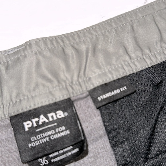 Prana Men's Gray Shorts size 36 standard fit - Picture 6 of 7